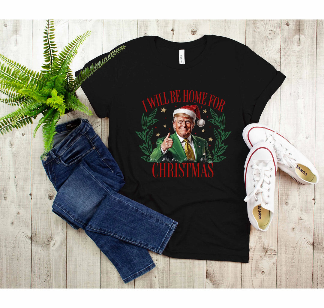 Trump Christmas Shirt | I'll Be Home for Christmas Tee Shirtprintingcenter