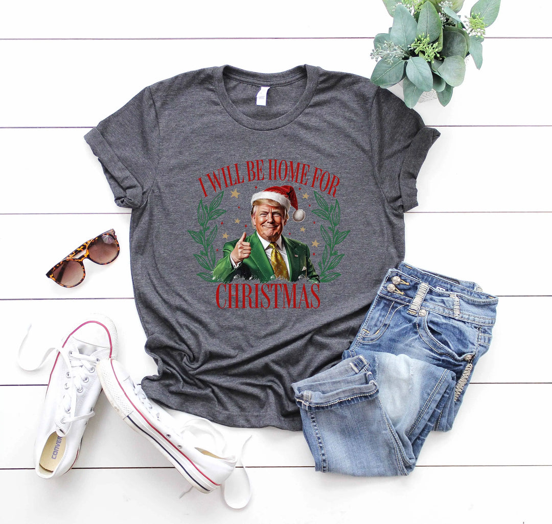 Trump Christmas Shirt | I'll Be Home for Christmas Tee Shirtprintingcenter