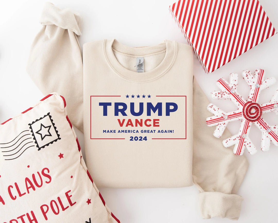 Trump Vance 24 Sweatshirt, Trump 2025 Sweatshirt, President Trump, Republican Sweatshirt, Republican Gifts Support Trump Sweatshirt, American Flag Sweatshirt Shirtprintingcenter