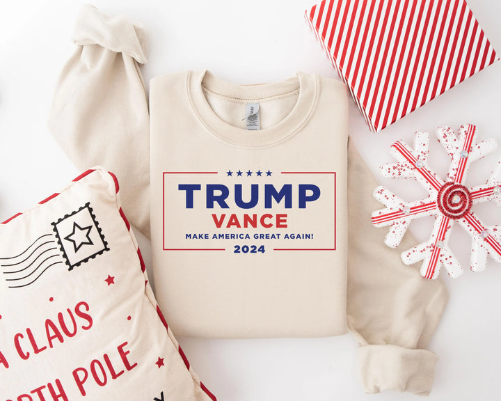 Trump Vance 24 Sweatshirt, Trump 2025 Sweatshirt, President Trump, Republican Sweatshirt, Republican Gifts Support Trump Sweatshirt, American Flag Sweatshirt Shirtprintingcenter