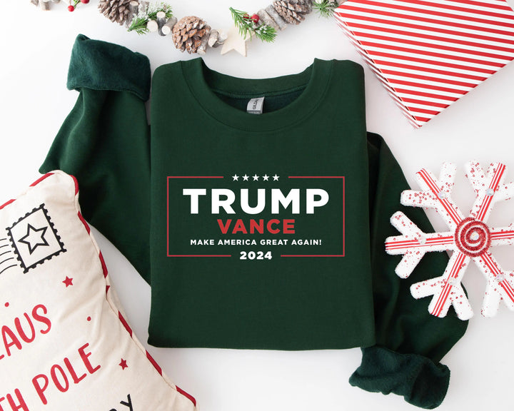 Trump Vance 24 Sweatshirt, Trump 2025 Sweatshirt, President Trump, Republican Sweatshirt, Republican Gifts Support Trump Sweatshirt, American Flag Sweatshirt Shirtprintingcenter