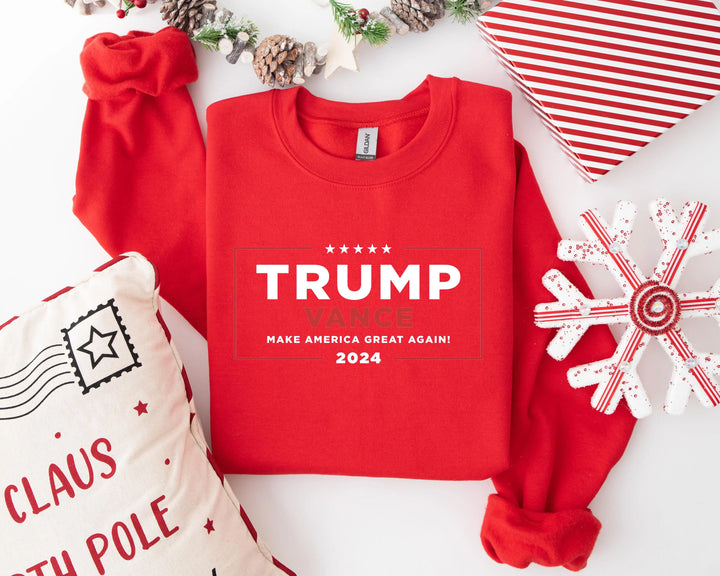 Trump Vance 24 Sweatshirt, Trump 2025 Sweatshirt, President Trump, Republican Sweatshirt, Republican Gifts Support Trump Sweatshirt, American Flag Sweatshirt Shirtprintingcenter