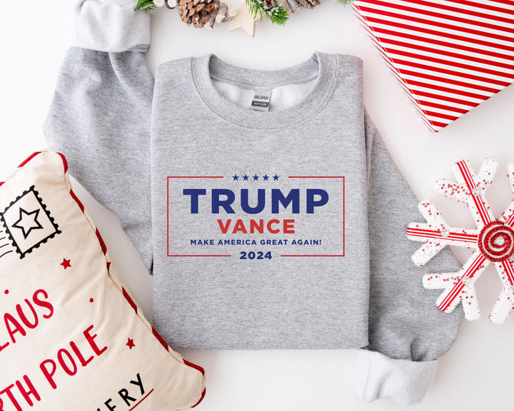 Trump Vance 24 Sweatshirt, Trump 2025 Sweatshirt, President Trump, Republican Sweatshirt, Republican Gifts Support Trump Sweatshirt, American Flag Sweatshirt Shirtprintingcenter