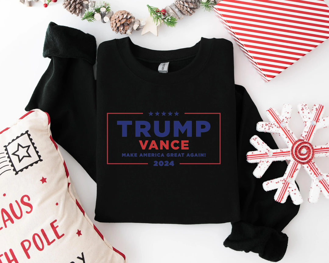 Trump Vance 24 Sweatshirt, Trump 2025 Sweatshirt, President Trump, Republican Sweatshirt, Republican Gifts Support Trump Sweatshirt, American Flag Sweatshirt Shirtprintingcenter