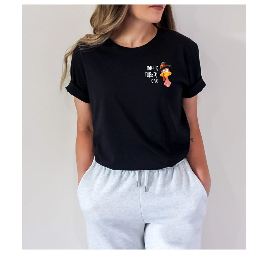 Turkey Pocket Shirt | Gobble Gobble Thanksgiving Tee | Happy Turkey Day Tee Shirtprintingcenter