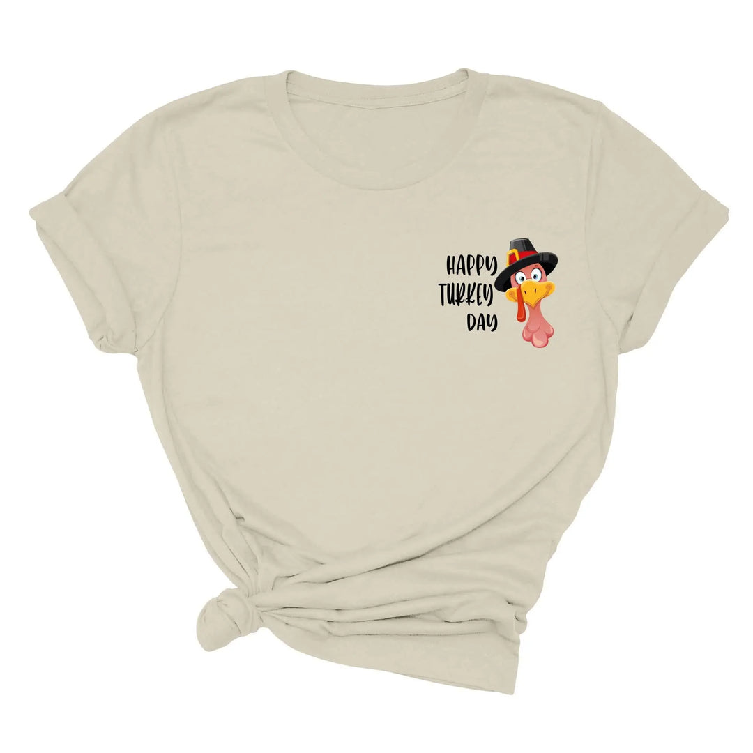 Turkey Pocket Shirt | Gobble Gobble Thanksgiving Tee | Happy Turkey Day Tee Shirtprintingcenter