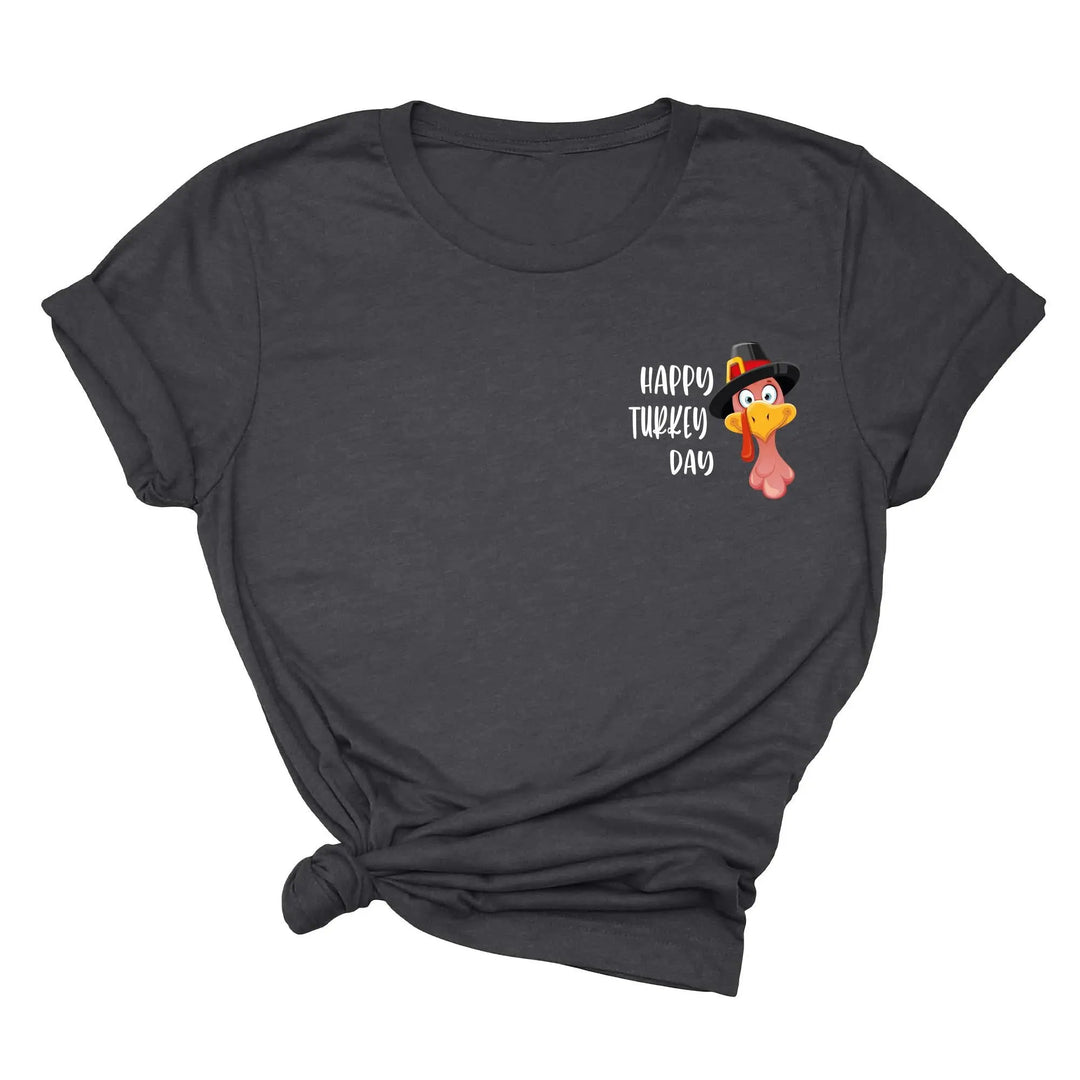 Turkey Pocket Shirt | Gobble Gobble Thanksgiving Tee | Happy Turkey Day Tee Shirtprintingcenter