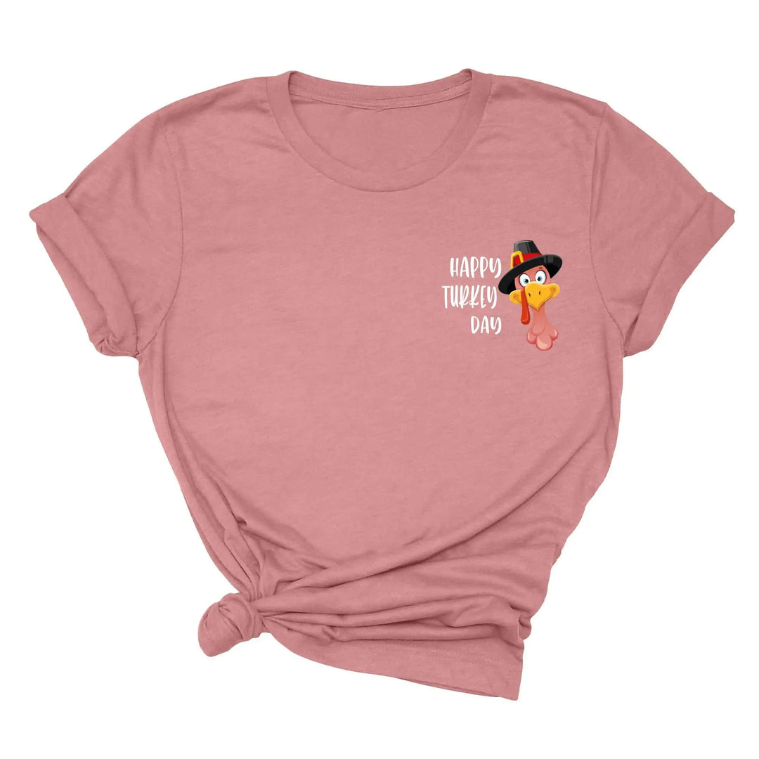 Turkey Pocket Shirt | Gobble Gobble Thanksgiving Tee | Happy Turkey Day Tee Shirtprintingcenter