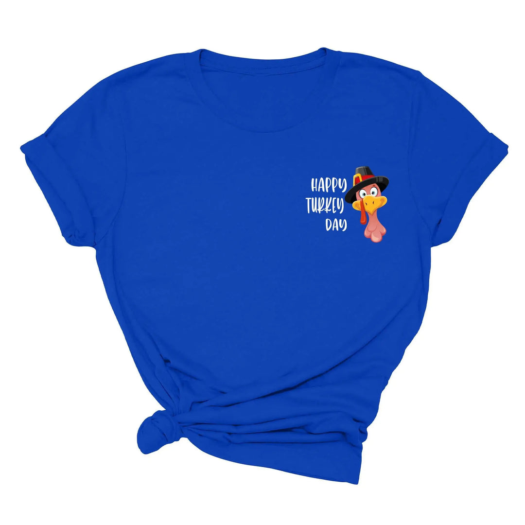 Turkey Pocket Shirt | Gobble Gobble Thanksgiving Tee | Happy Turkey Day Tee Shirtprintingcenter