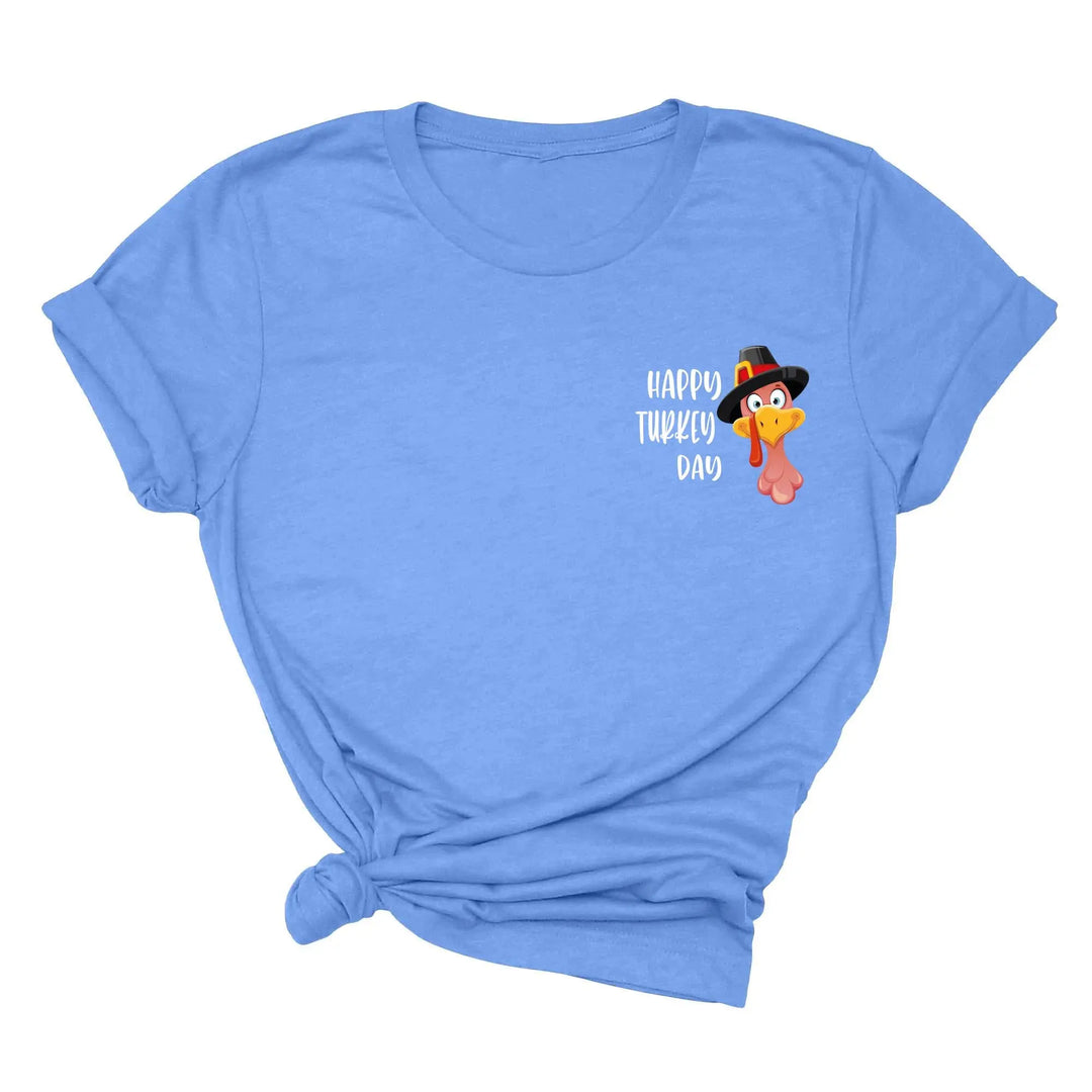 Turkey Pocket Shirt | Gobble Gobble Thanksgiving Tee | Happy Turkey Day Tee Shirtprintingcenter