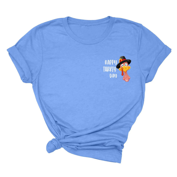 Turkey Pocket Shirt | Gobble Gobble Thanksgiving Tee | Happy Turkey Day Tee Shirtprintingcenter