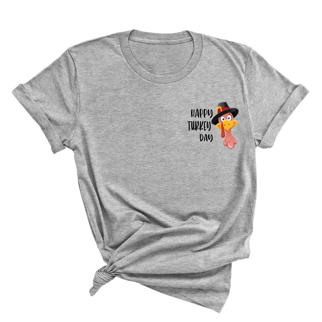 Turkey Pocket Shirt | Gobble Gobble Thanksgiving Tee | Happy Turkey Day Tee Shirtprintingcenter