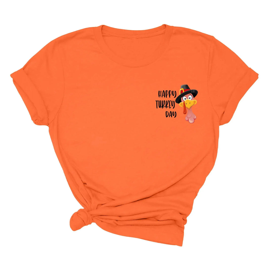 Turkey Pocket Shirt | Gobble Gobble Thanksgiving Tee | Happy Turkey Day Tee Shirtprintingcenter