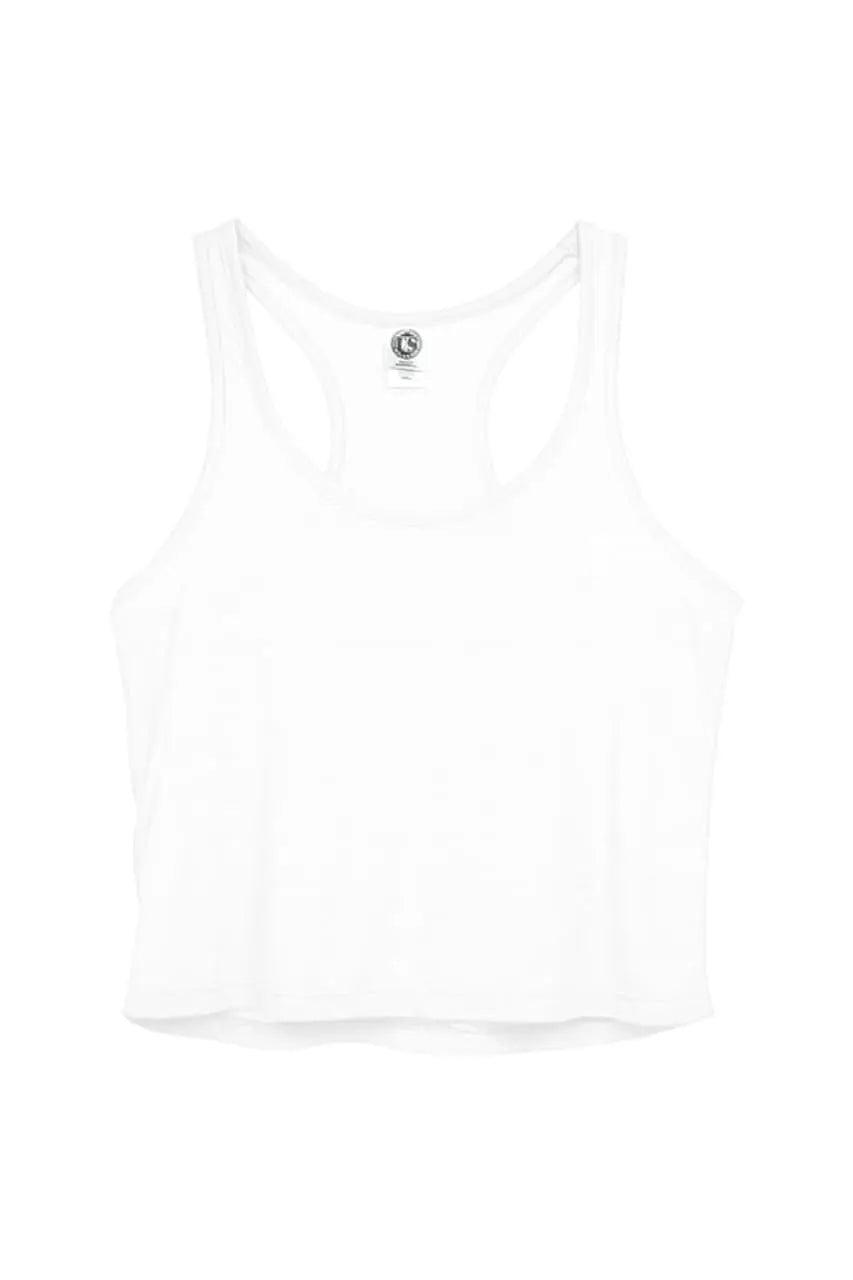 US Blanks Women's Sheer Cropped Racer Tank Top - US510 Shirtprintingcenter