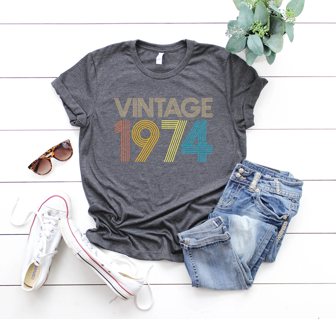 Vintage 1974 50th Birthday Shirt - Gift for Men & Women Shirtprintingcenter