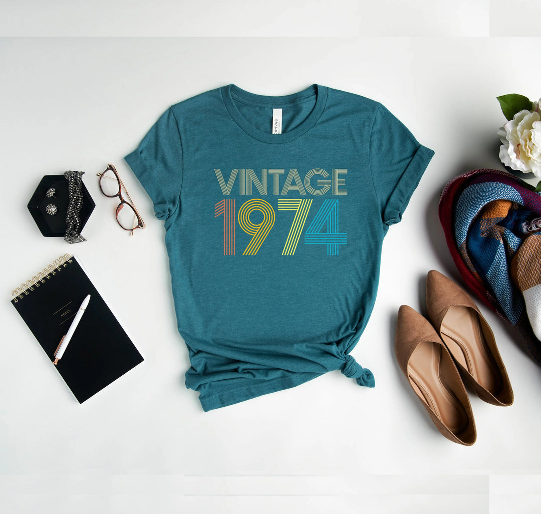 Vintage 1974 50th Birthday Shirt - Gift for Men & Women Shirtprintingcenter