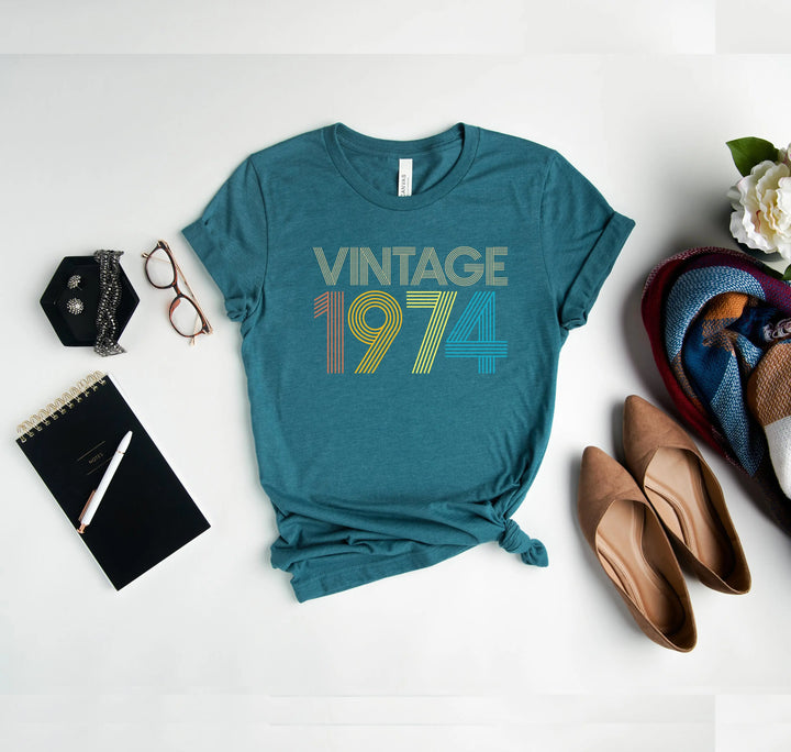 Vintage 1974 50th Birthday Shirt - Gift for Men & Women Shirtprintingcenter