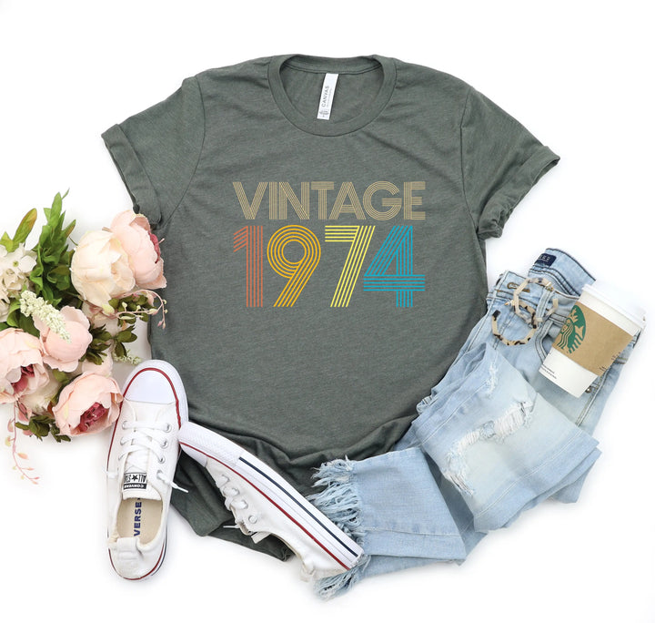 Vintage 1974 50th Birthday Shirt - Gift for Men & Women Shirtprintingcenter