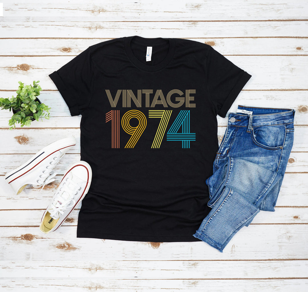Vintage 1974 50th Birthday Shirt - Gift for Men & Women Shirtprintingcenter