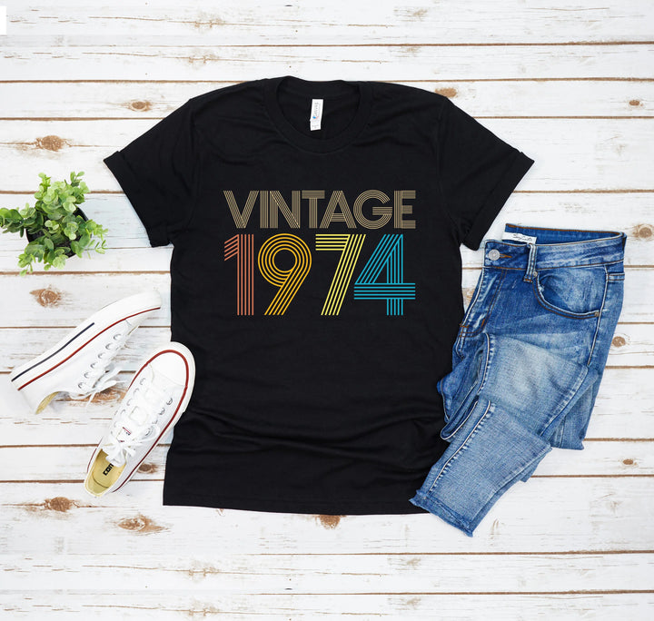 Vintage 1974 50th Birthday Shirt - Gift for Men & Women Shirtprintingcenter
