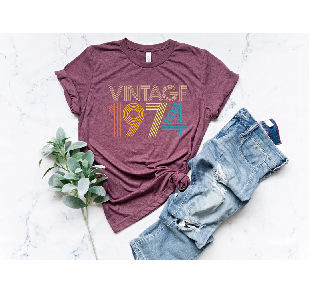 Vintage 1974 50th Birthday Shirt - Gift for Men & Women Shirtprintingcenter