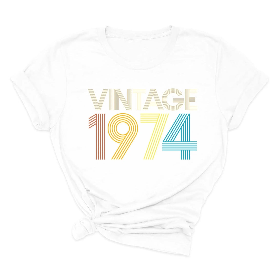 Vintage 1974 50th Birthday Shirt - Gift for Men & Women Shirtprintingcenter