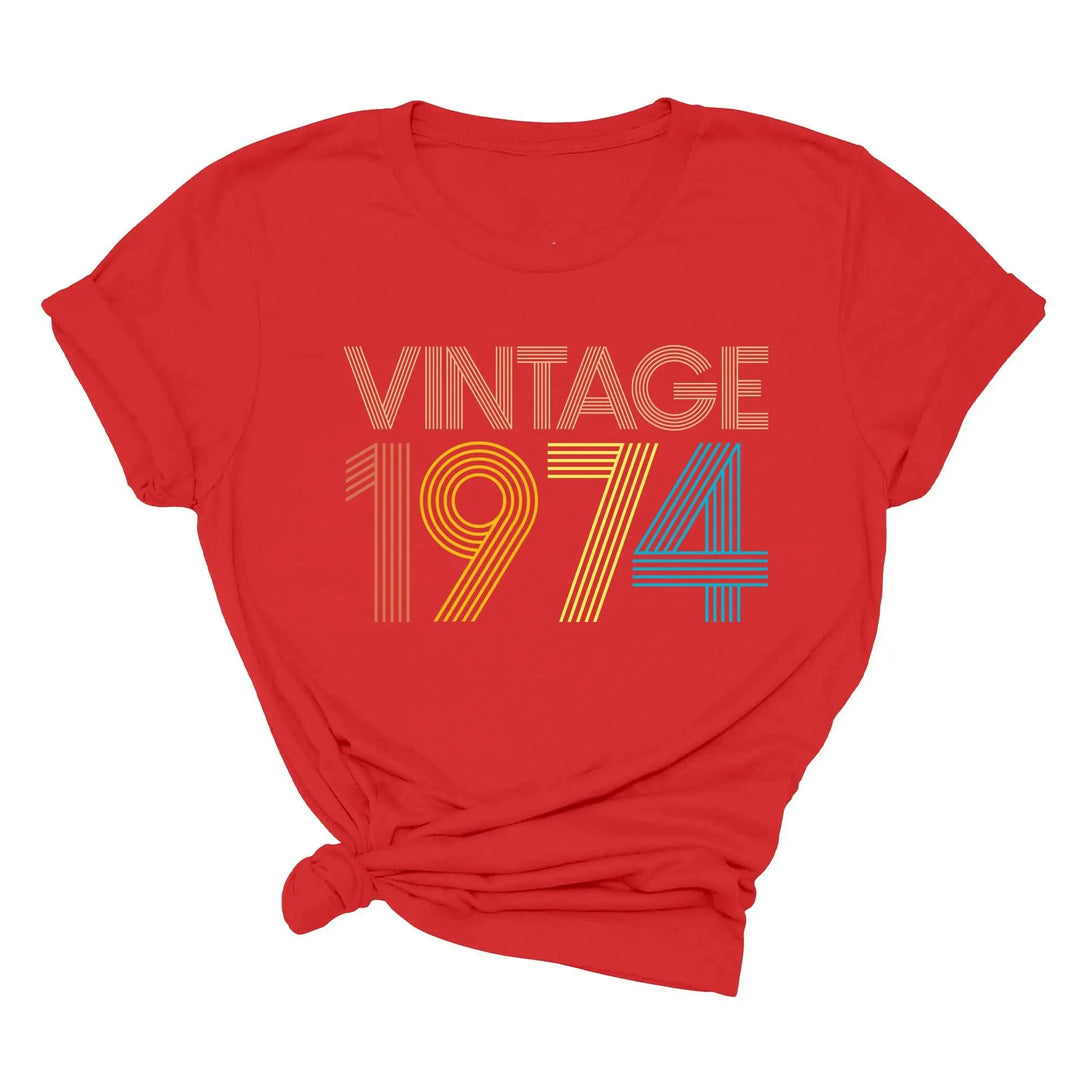 Vintage 1974 50th Birthday Shirt - Gift for Men & Women Shirtprintingcenter