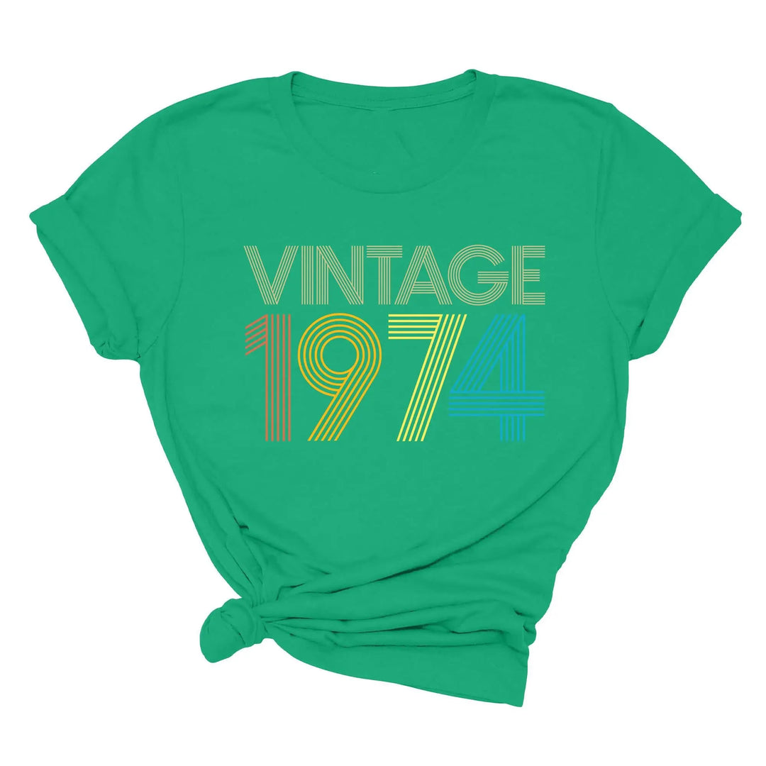 Vintage 1974 50th Birthday Shirt - Gift for Men & Women Shirtprintingcenter