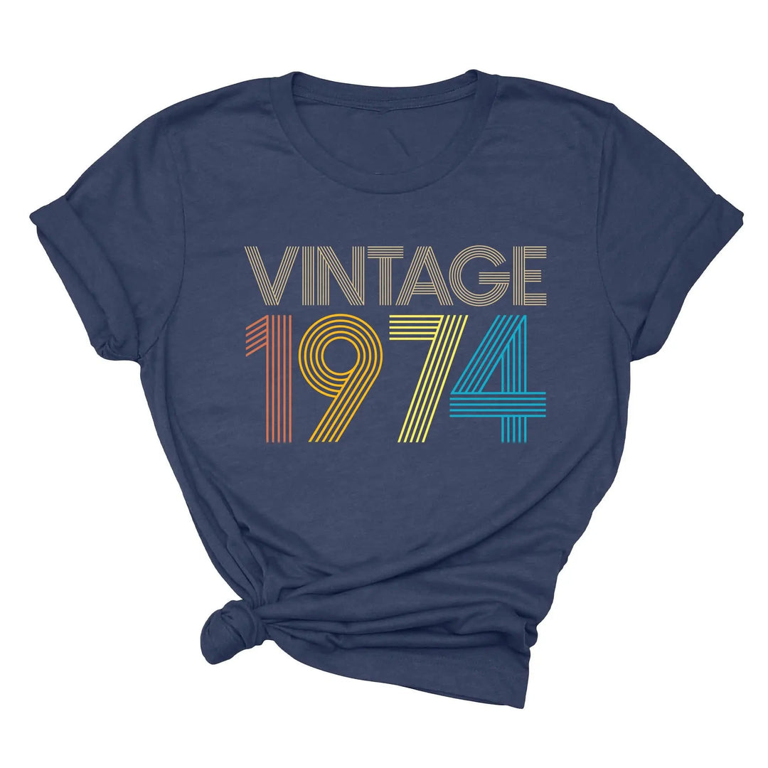 Vintage 1974 50th Birthday Shirt - Gift for Men & Women Shirtprintingcenter