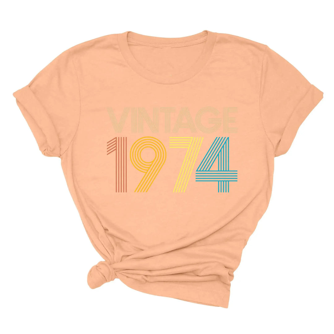 Vintage 1974 50th Birthday Shirt - Gift for Men & Women Shirtprintingcenter