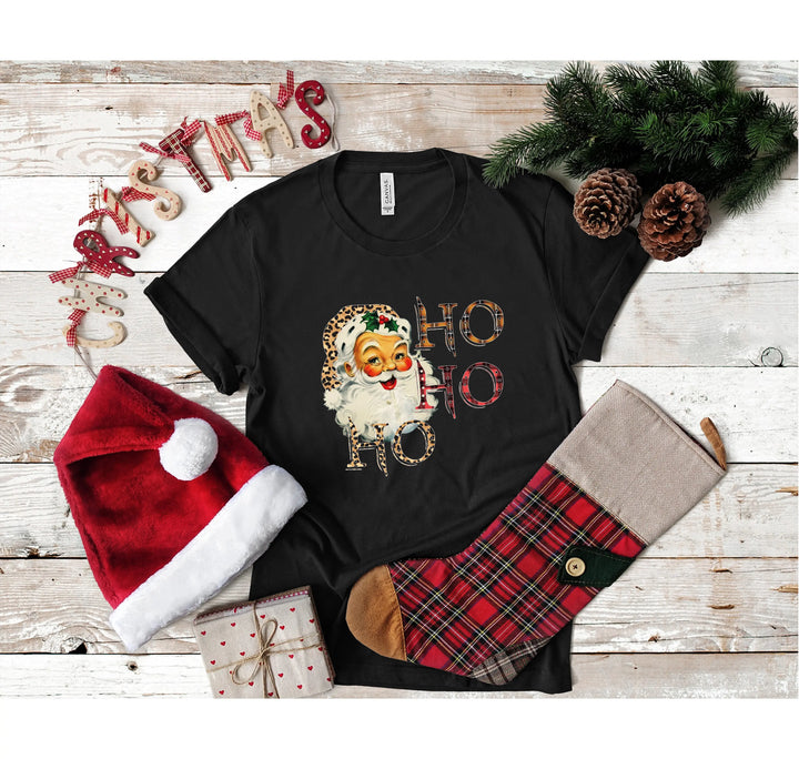 Vintage Santa Shirt | Leopard Santa Hat & Snowman Christmas Tee Shirtprintingcenter