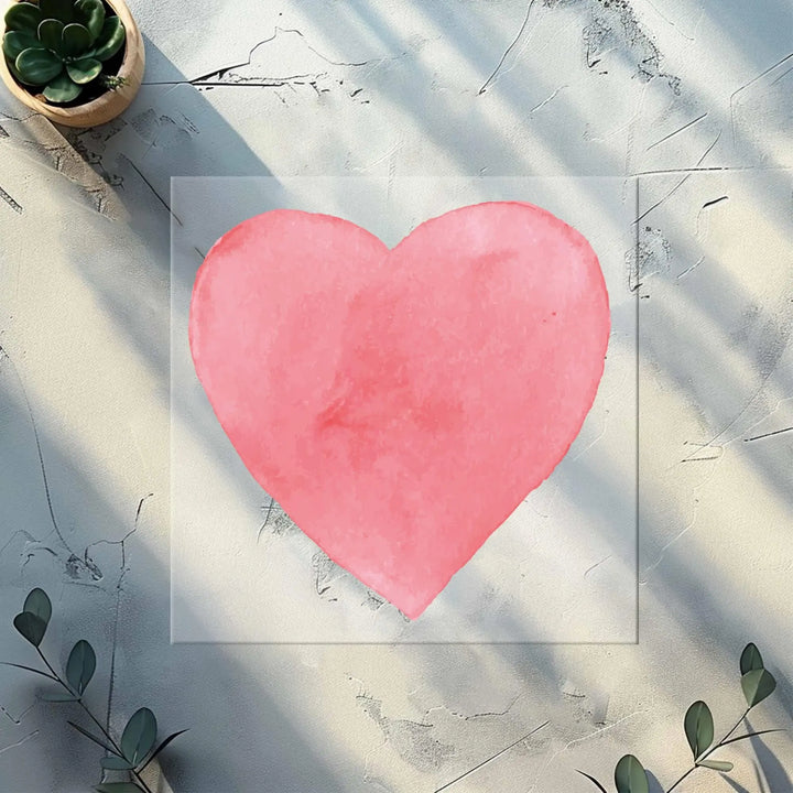 Transferencia DTF de corazón de acuarela, transferencia DTF de profesor de San Valentín