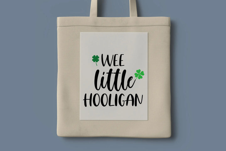 Wee Little Hooligan Kids DTF Transfers | St. Patrick's Day Toddler Baseball DTF
