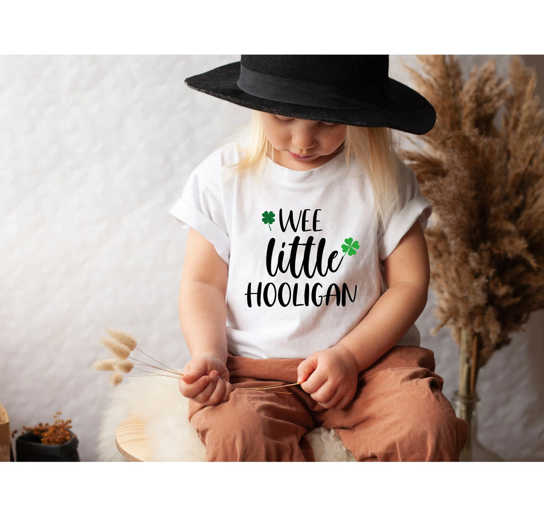 Wee Little Hooligan Kids Toddler Shirt | St. Patrick's Day Toddler Baseball Shirt Shirtprintingcenter