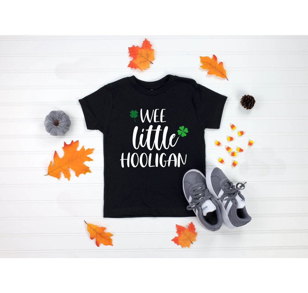 Wee Little Hooligan Kids Toddler Shirt | St. Patrick's Day Toddler Baseball Shirt Shirtprintingcenter
