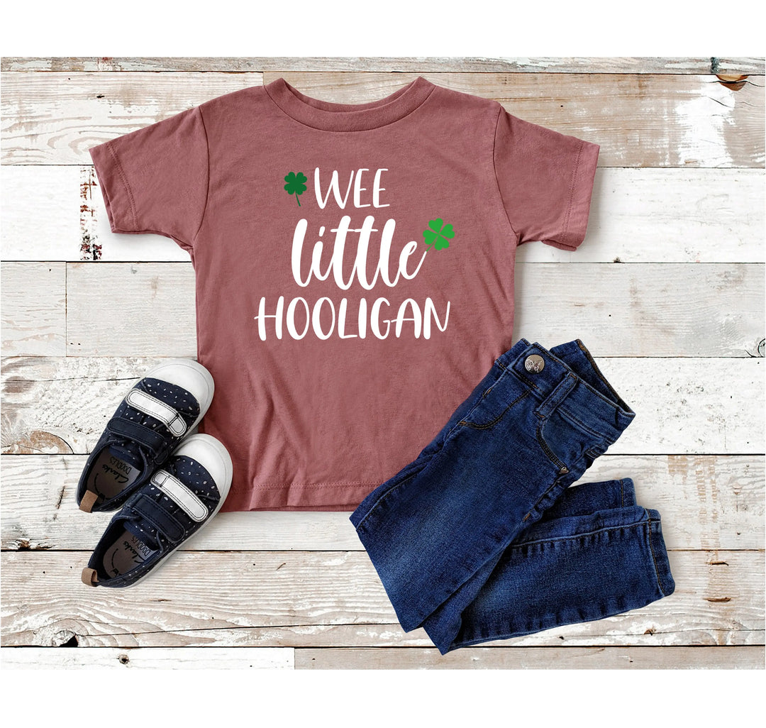Wee Little Hooligan Kids Toddler Shirt | St. Patrick's Day Toddler Baseball Shirt Shirtprintingcenter