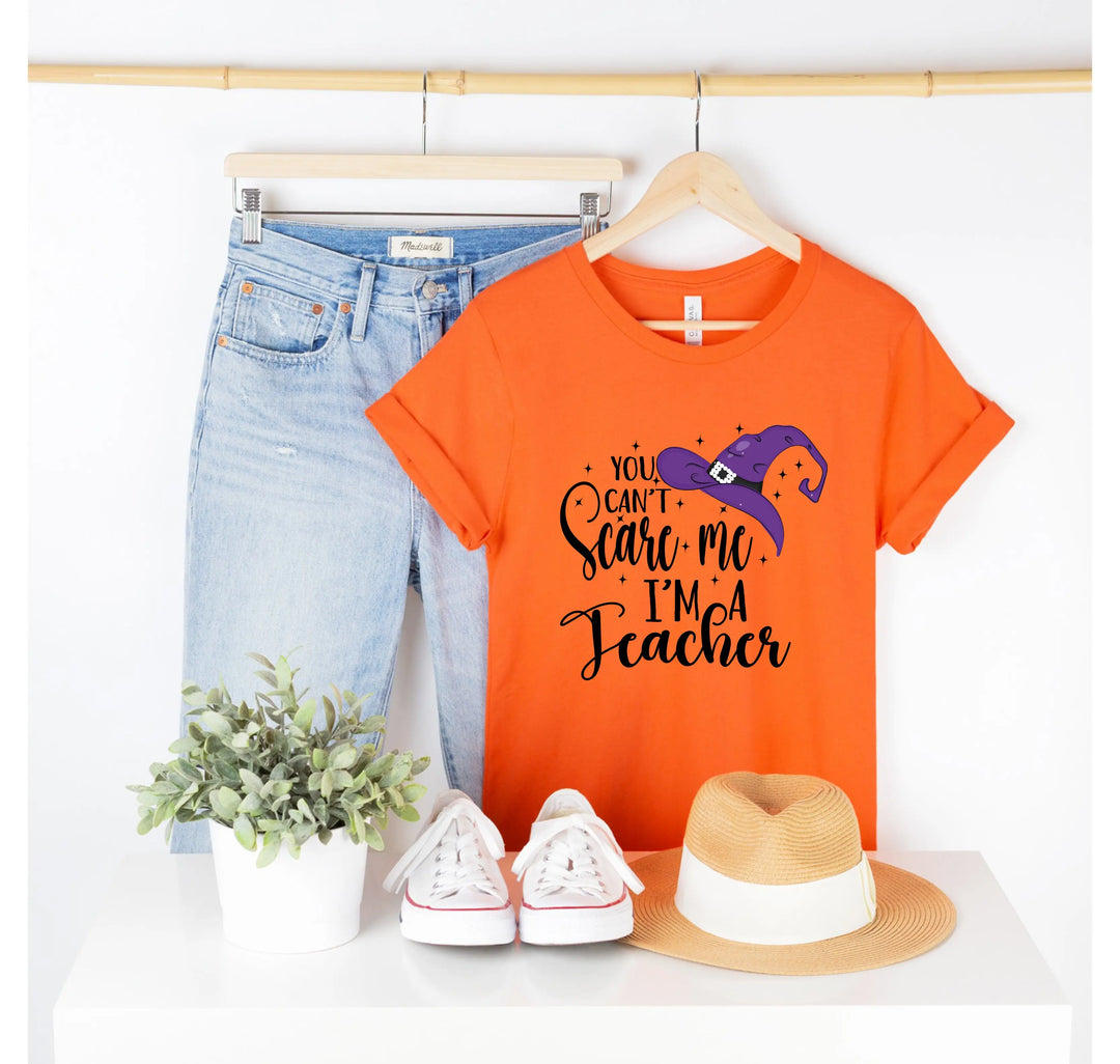 You Can't Scare Me I'm a Teacher Halloween Shirt | Spooky Teacher Gift Shirtprintingcenter