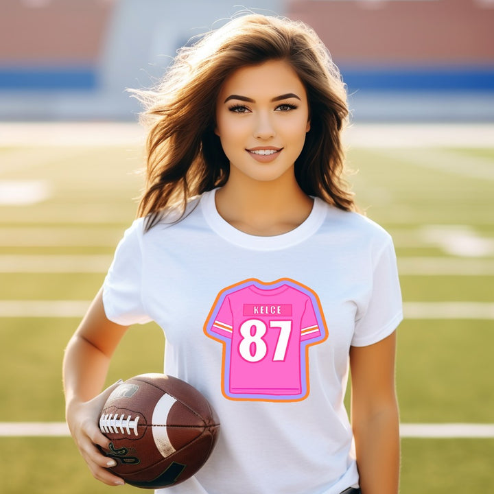 Taylor Kelce 87 Chiefs Era DTF Transfer, Football Swelce 87 DTF Transfer