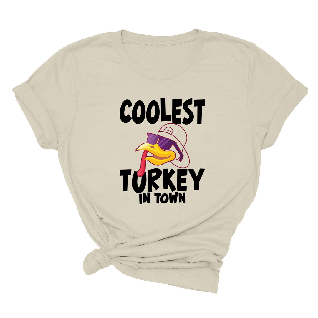 Kids Thanksgiving Shirt | Coolest Turkey in Town Tee