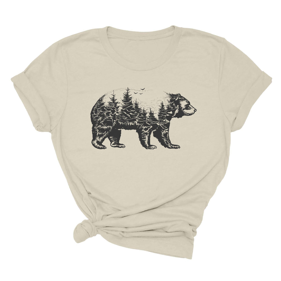 Bear Forest T-Shirt - Nature Lover Camping & Outdoors Mama Bear Tee