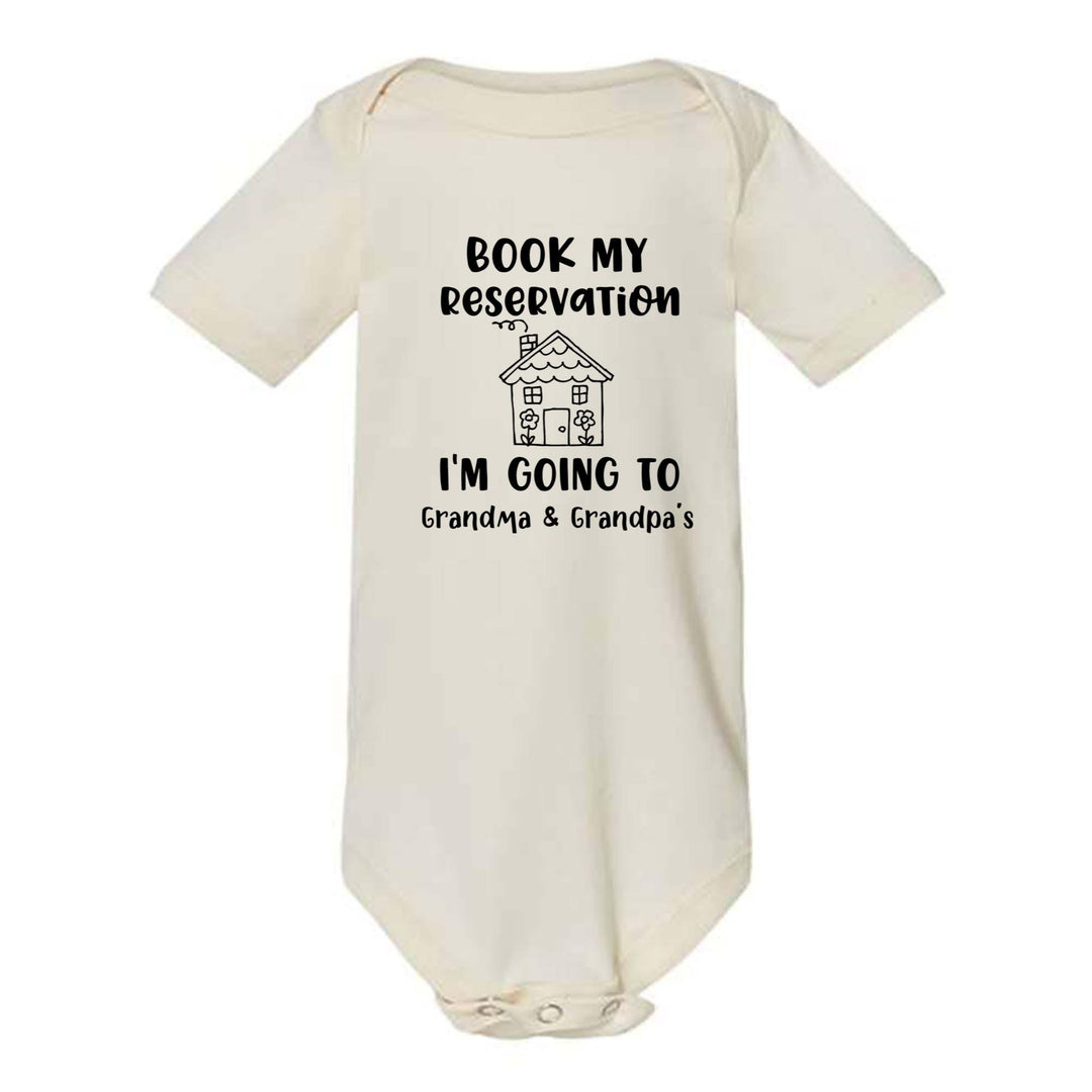 Book My Reservation Bodysuit - Pregnancy Announcement for Grandparents