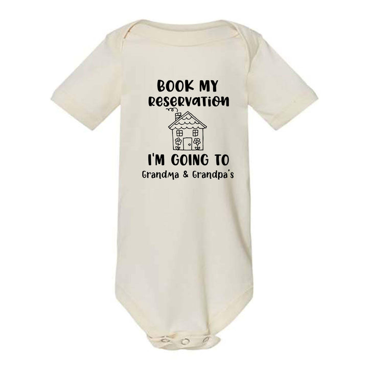 Book My Reservation Bodysuit - Pregnancy Announcement for Grandparents