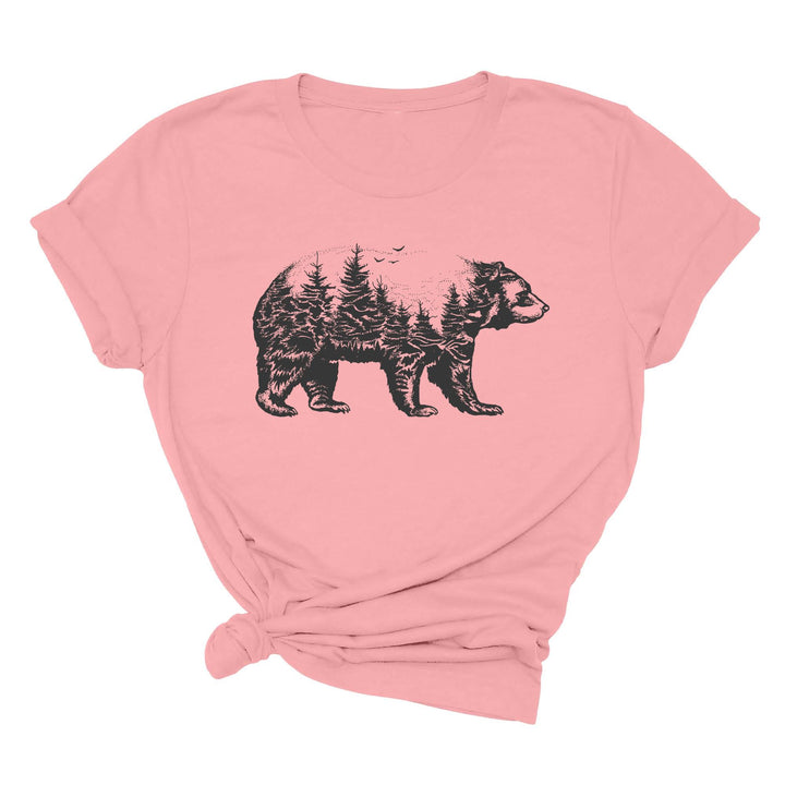 Bear Forest T-Shirt - Nature Lover Camping & Outdoors Mama Bear Tee