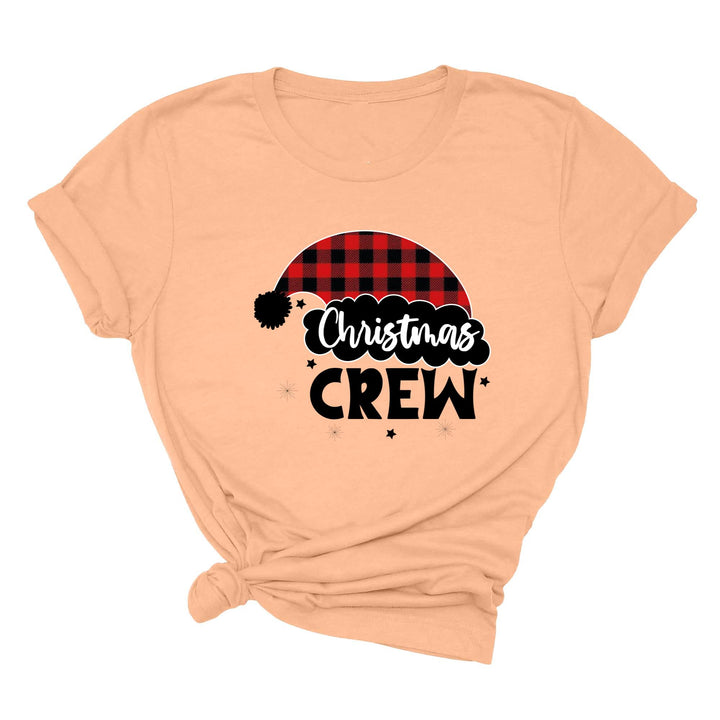 Christmas Crew Youth Shirts | Cousin Crew with Plaid Santa Hat Youth Tee