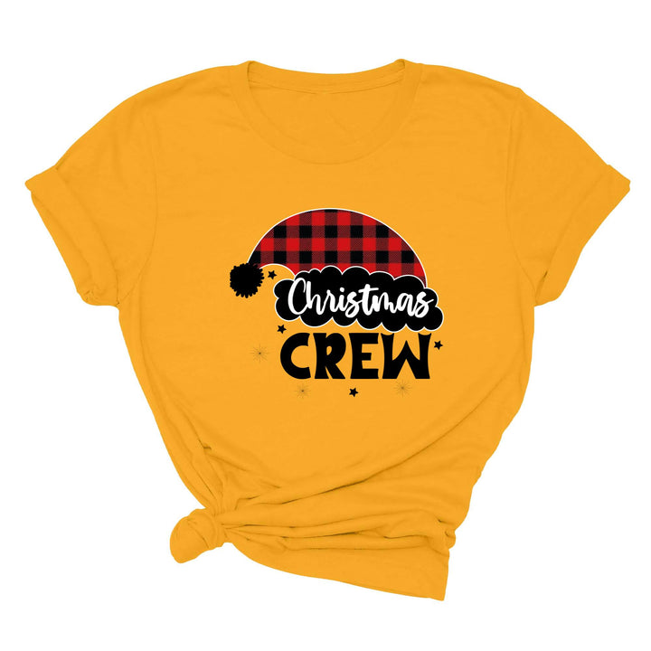 Christmas Crew Youth Shirts | Cousin Crew with Plaid Santa Hat Youth Tee