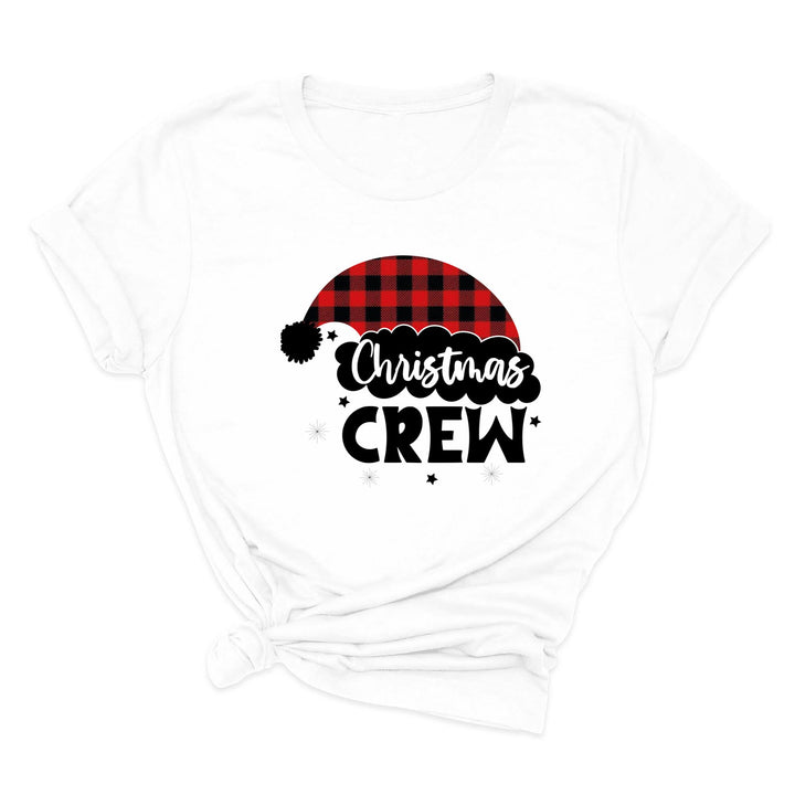 Christmas Crew Youth Shirts | Cousin Crew with Plaid Santa Hat Youth Tee