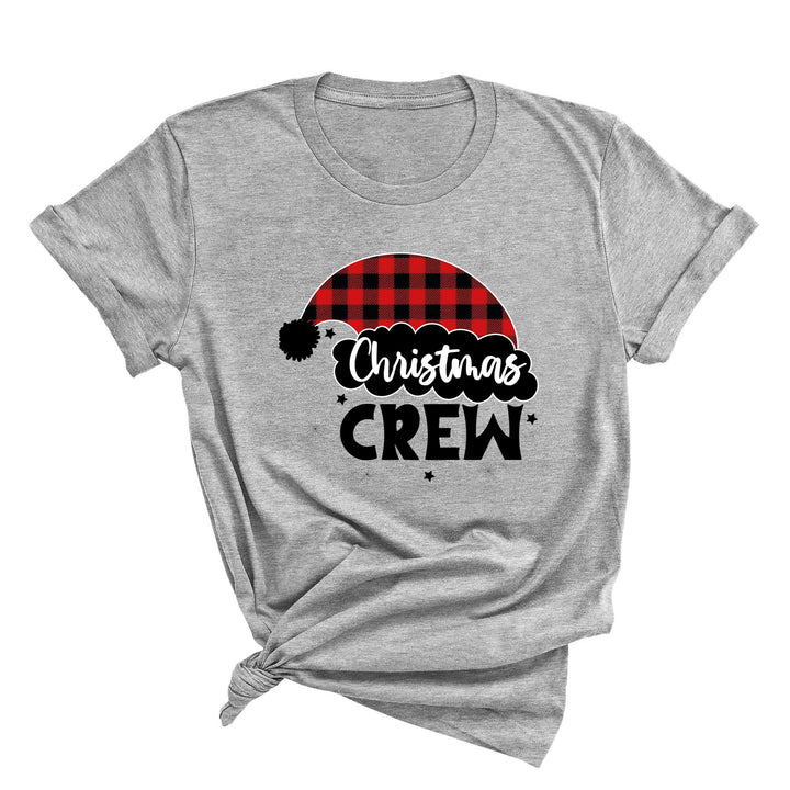 Christmas Crew Youth Shirts | Cousin Crew with Plaid Santa Hat Youth Tee