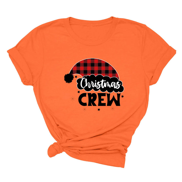Christmas Crew Youth Shirts | Cousin Crew with Plaid Santa Hat Youth Tee