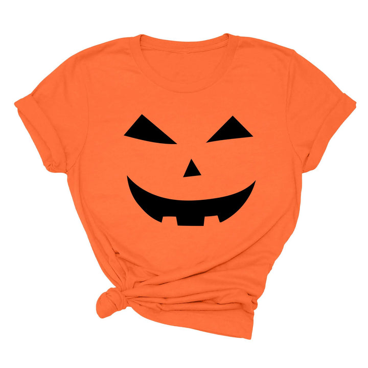 Halloween Pumpkin Shirt – Cute Jack-O-Lantern Tee for Women & Moms