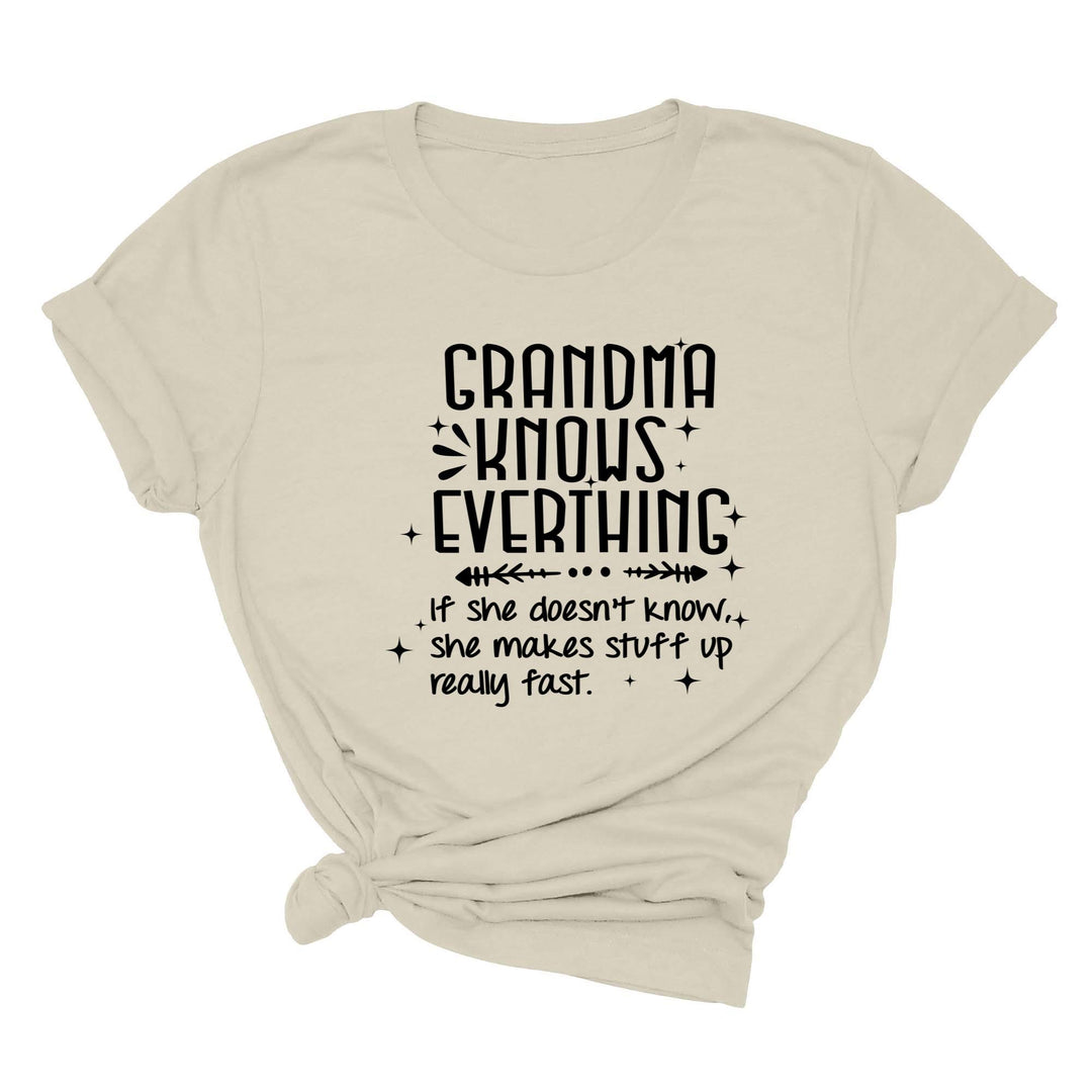 Funny Grandma Knows Everything Shirt - Gigi & Grandparent Gift Tee